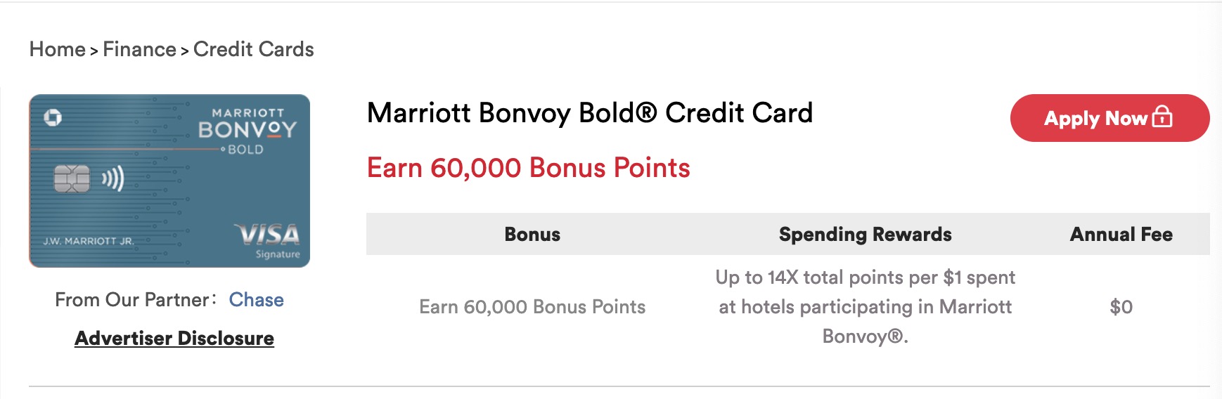 Chase Marriott Bonvoy Bold信用卡【2023.2更新：史高60K开卡奖励】