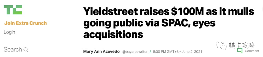 「新一轮活动】YieldStreet | 存款$10K，送$500【注意风险】