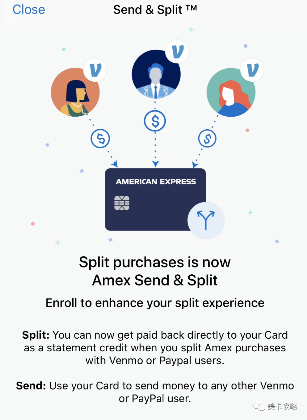 「Send + bp会被杀】AmEx | “Send & Split” ：信用卡与PayPal/Venmo转账【无息、无返点】
