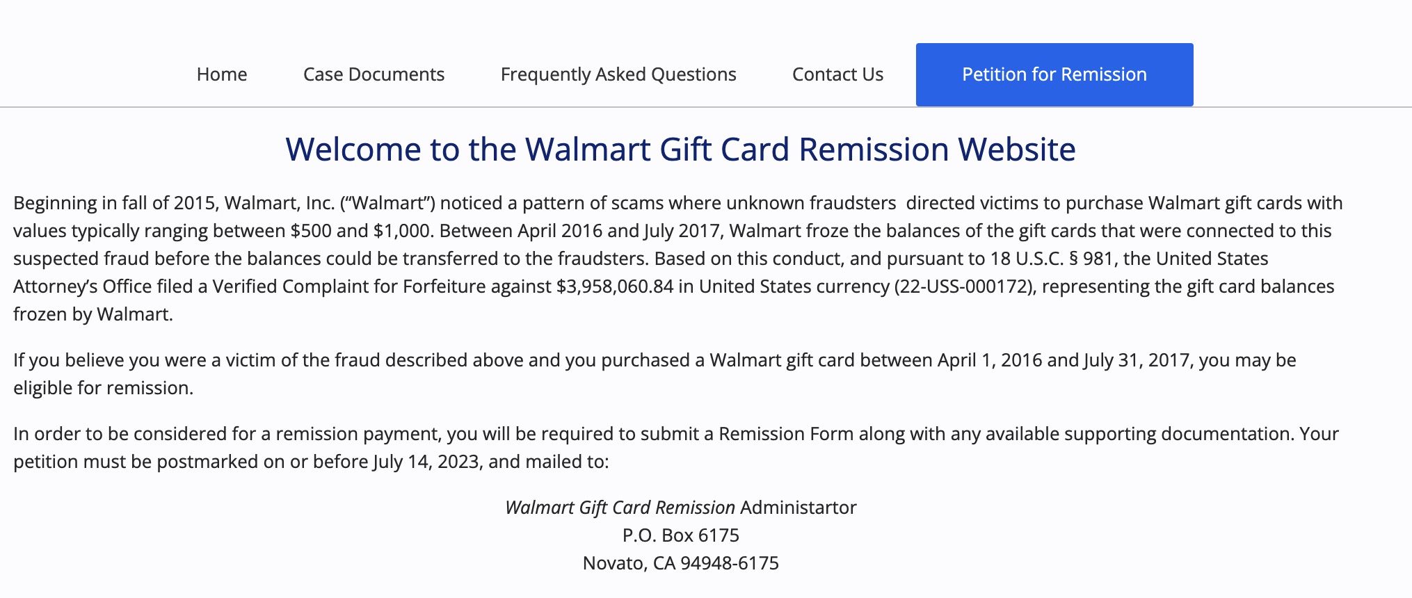 美国沃尔玛礼品卡诈骗案：沃尔玛将向受影响者支付约400万美元