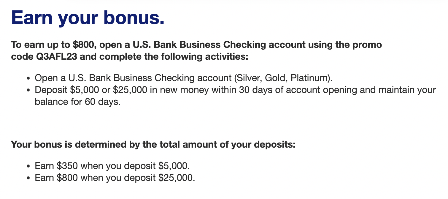 US Bank Business Checking 商业支票账户【2023.9 更新：0/0 开户奖励】