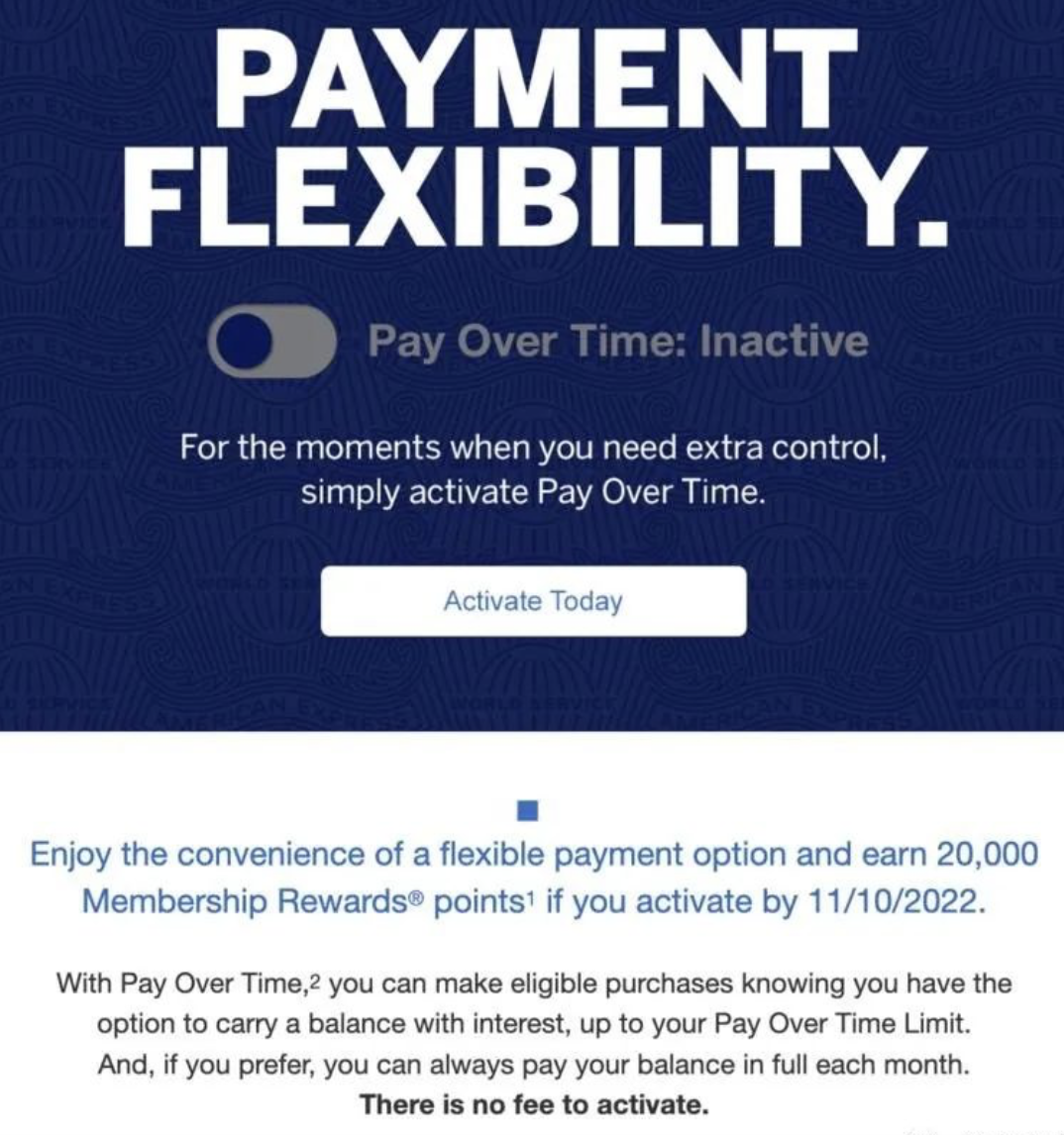 Amex签帐卡（Charge card）及Pay Over Time功能【2025.2更新：新一波20K MR（定向）】 | 美国信用卡攻略