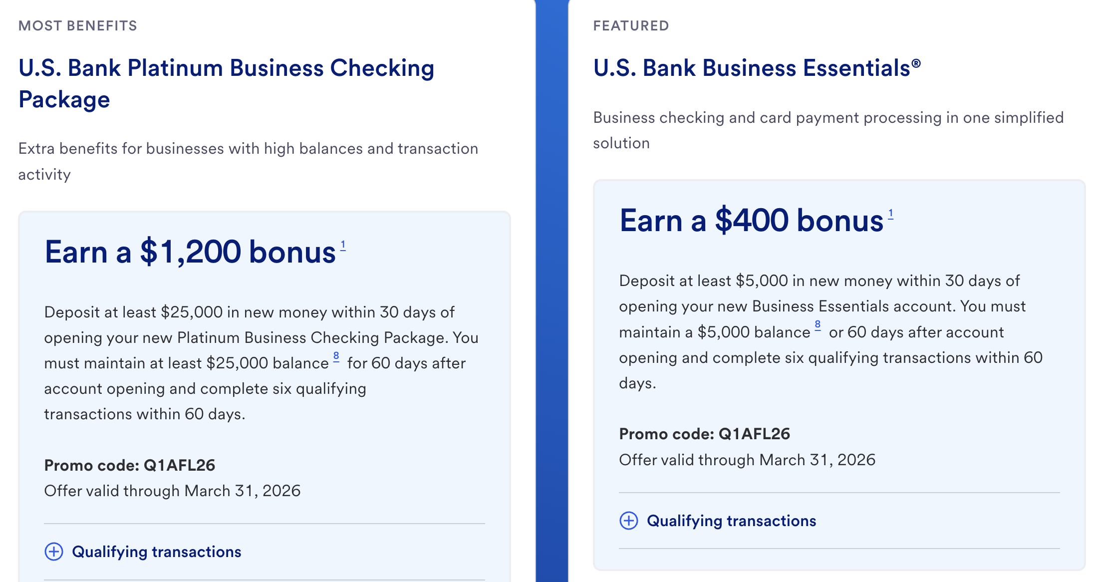 US Bank Business Checking 商业支票账户【2026.1更新：$400/$1200开户奖励延期到3月31日】 | 美国信用卡攻略